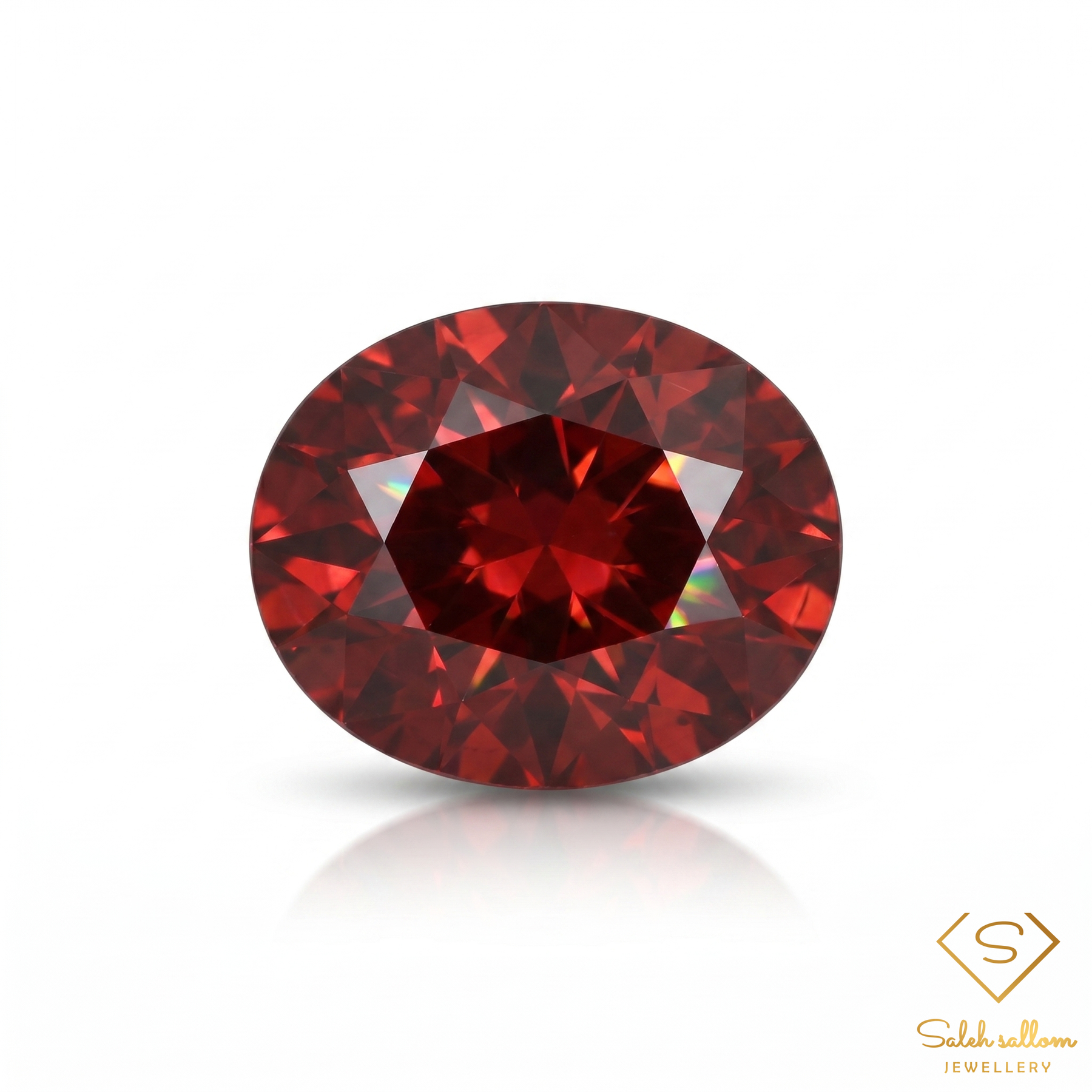 1.84 Ct Natural Reddish Orange Garnet Oval Cut Gemstone – Mozambique