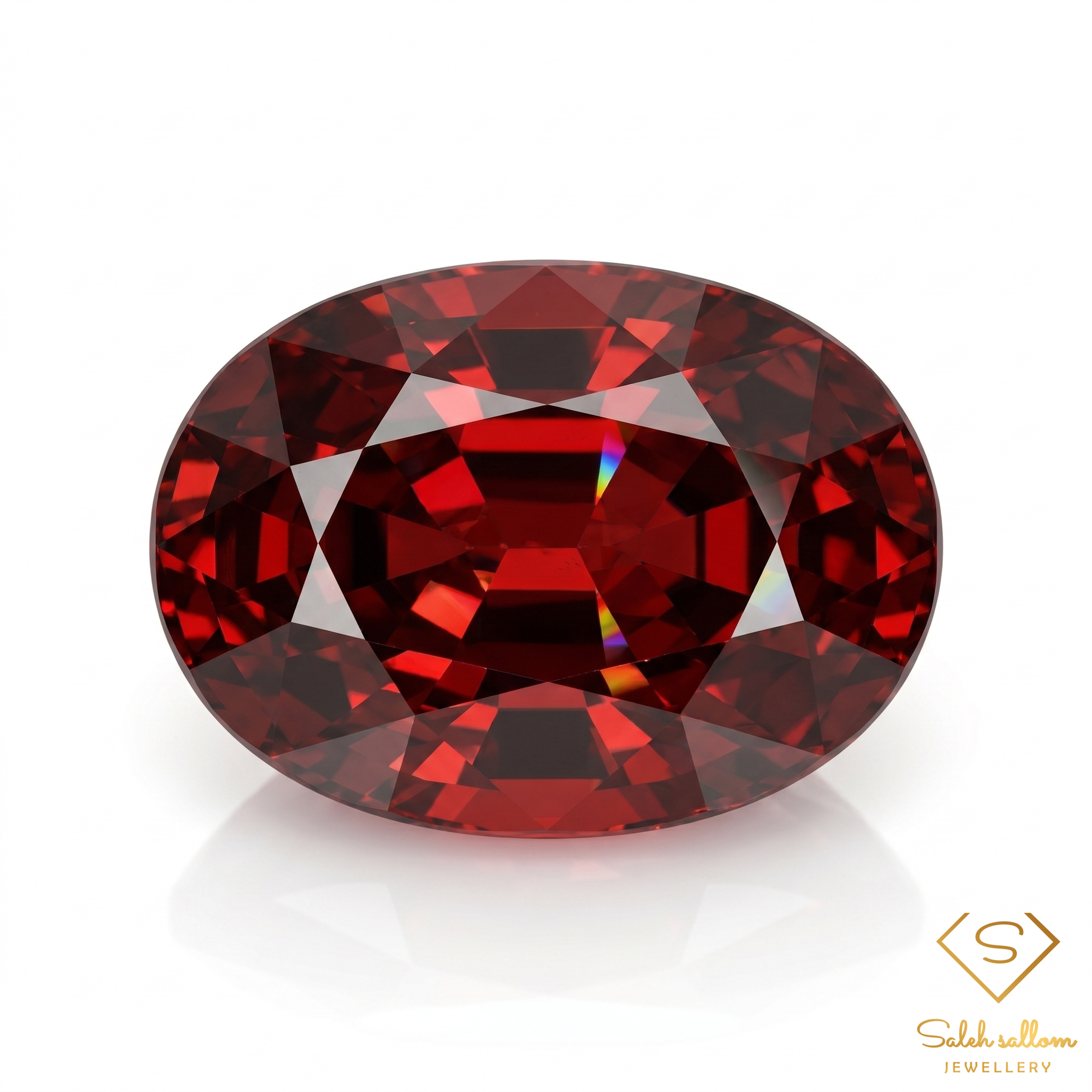 2.11 Ct Natural Orangish Red Spessartite Garnet Oval Cut Gemstone