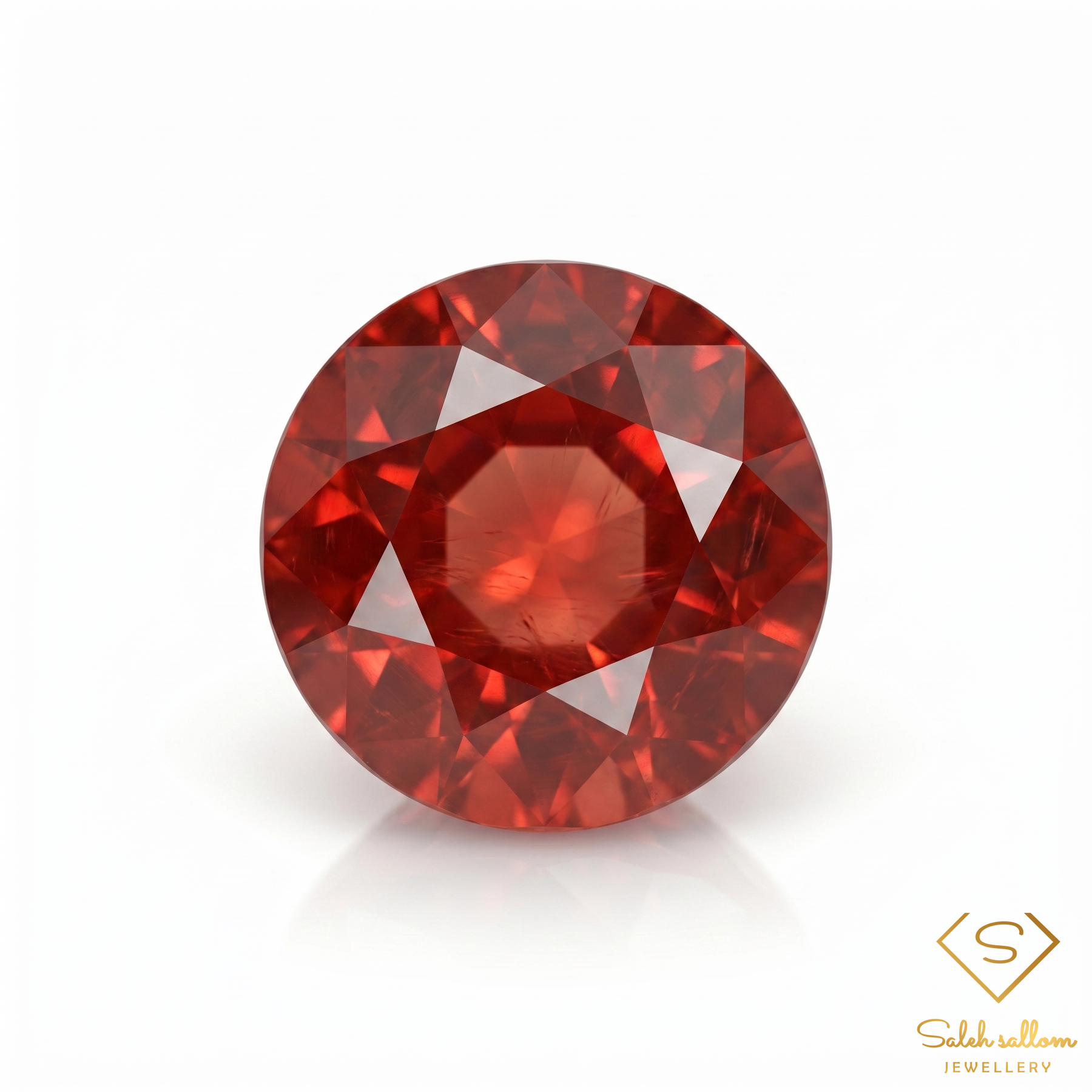 1.47 Ct Natural Orange Spessartite Garnet Round Cut Gemstone – Namibia