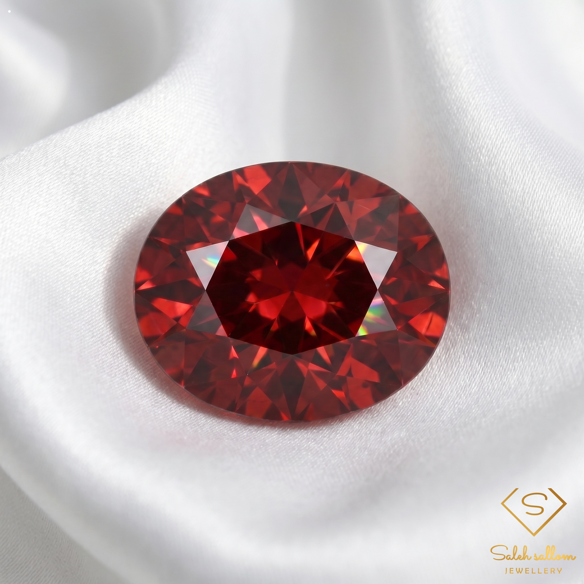 1.84 Ct Natural Reddish Orange Garnet Oval Cut Gemstone – Mozambique
