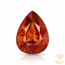 1.53 Ct Natural Reddish Orange Garnet Pear Cut Gemstone