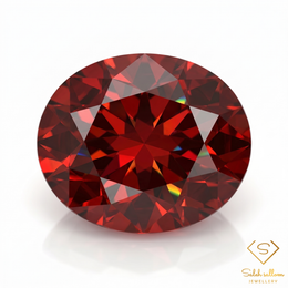 4.75 Ct Natural Deep Red Garnet Oval Cut Loose Gemstone