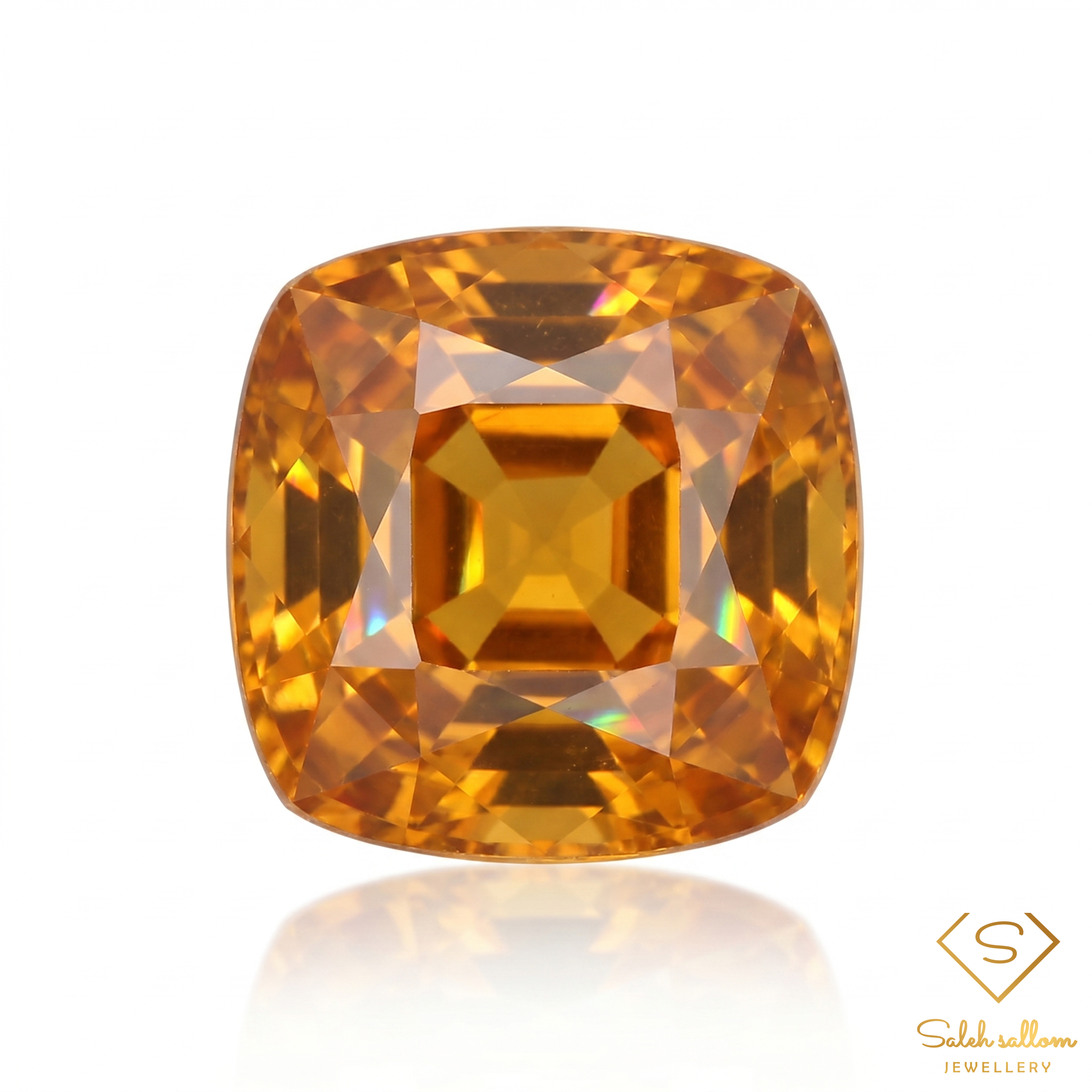 1.06 Ct Natural Greenish Yellow Grossular Garnet Cushion Cut Loose Gemstone – Africa Main image