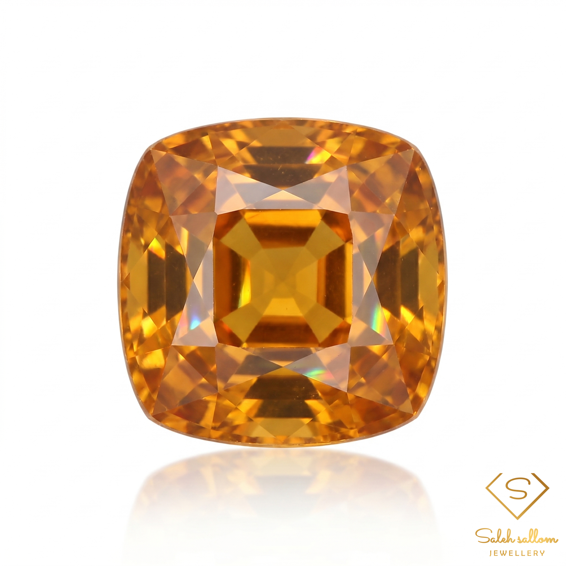 1.06 Ct Natural Greenish Yellow Grossular Garnet Cushion Cut Loose Gemstone – Africa