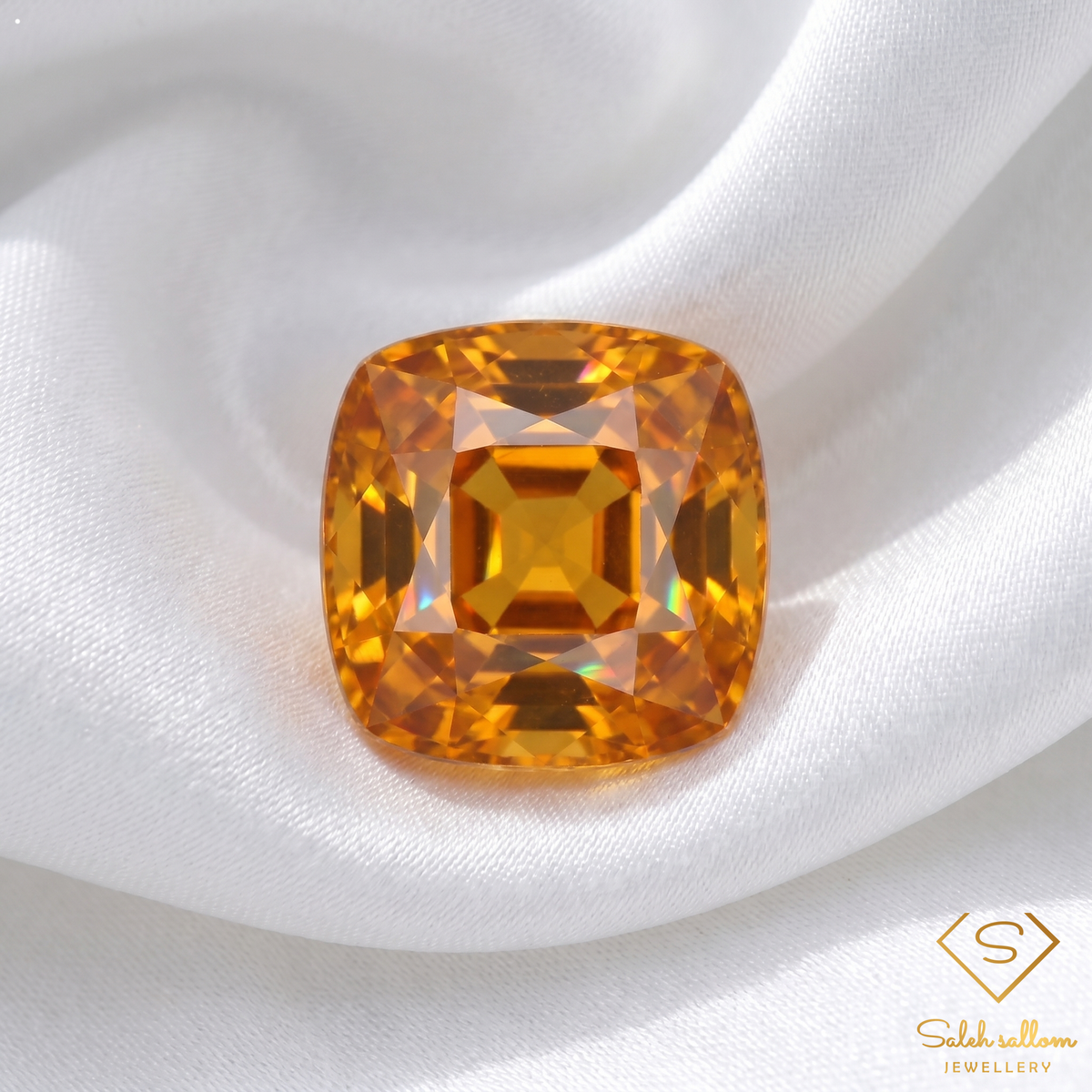 1.06 Ct Natural Greenish Yellow Grossular Garnet Cushion Cut Loose Gemstone – Africa