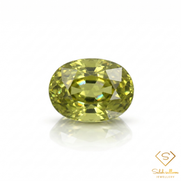 1.62 Ct Natural Yellowish Green Grossular Garnet Oval Cut Loose Gemstone
