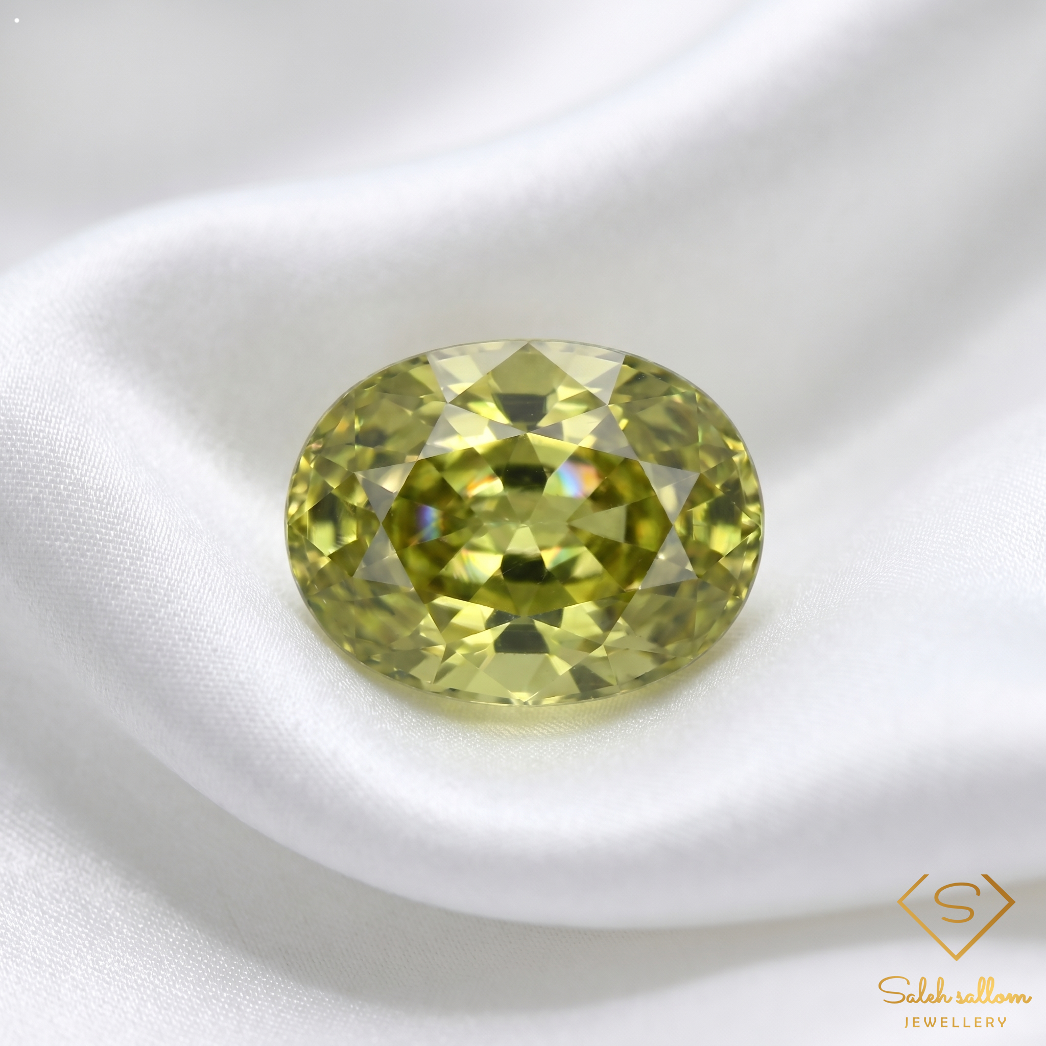 1.62 Ct Natural Yellowish Green Grossular Garnet Oval Cut Loose Gemstone Secondary image