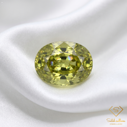 1.62 Ct Natural Yellowish Green Grossular Garnet Oval Cut Loose Gemstone