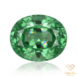 0.57 Ct Natural Green Tsavorite Garnet Oval Cut Loose Gemstone Tanzania