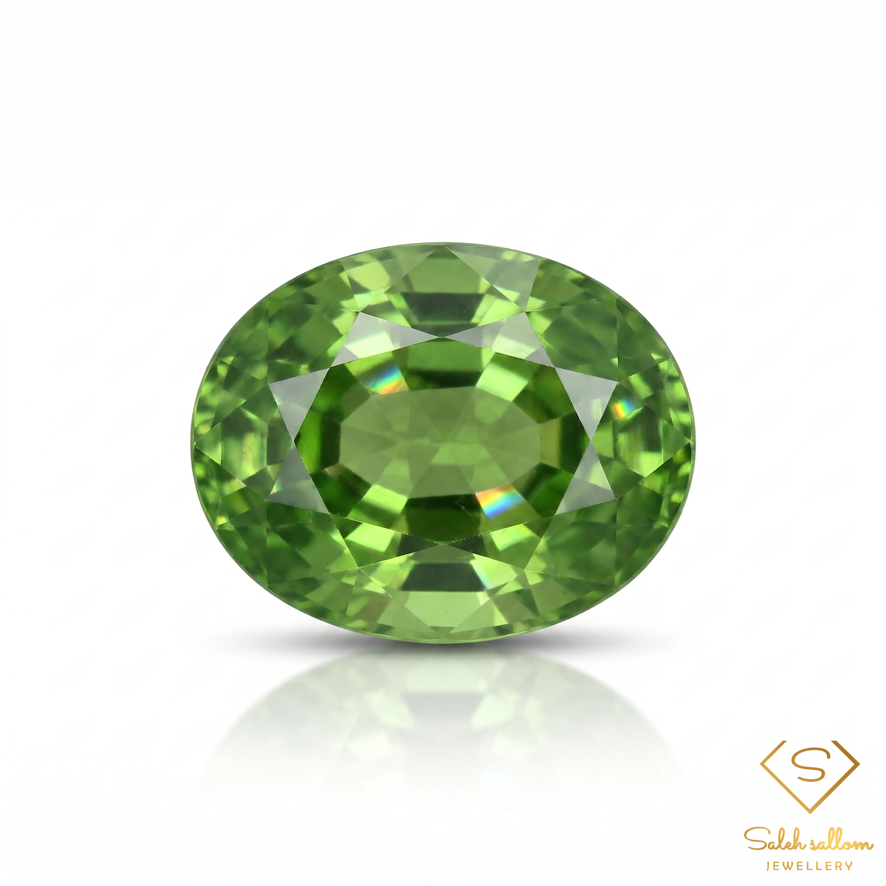 0.88 Ct Natural Green Grossular Garnet Oval Cut Loose Gemstone Africa