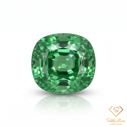 0.61 Ct Natural Shocking Green Tsavorite Garnet Cushion Cut Kenya Loose Gemstone