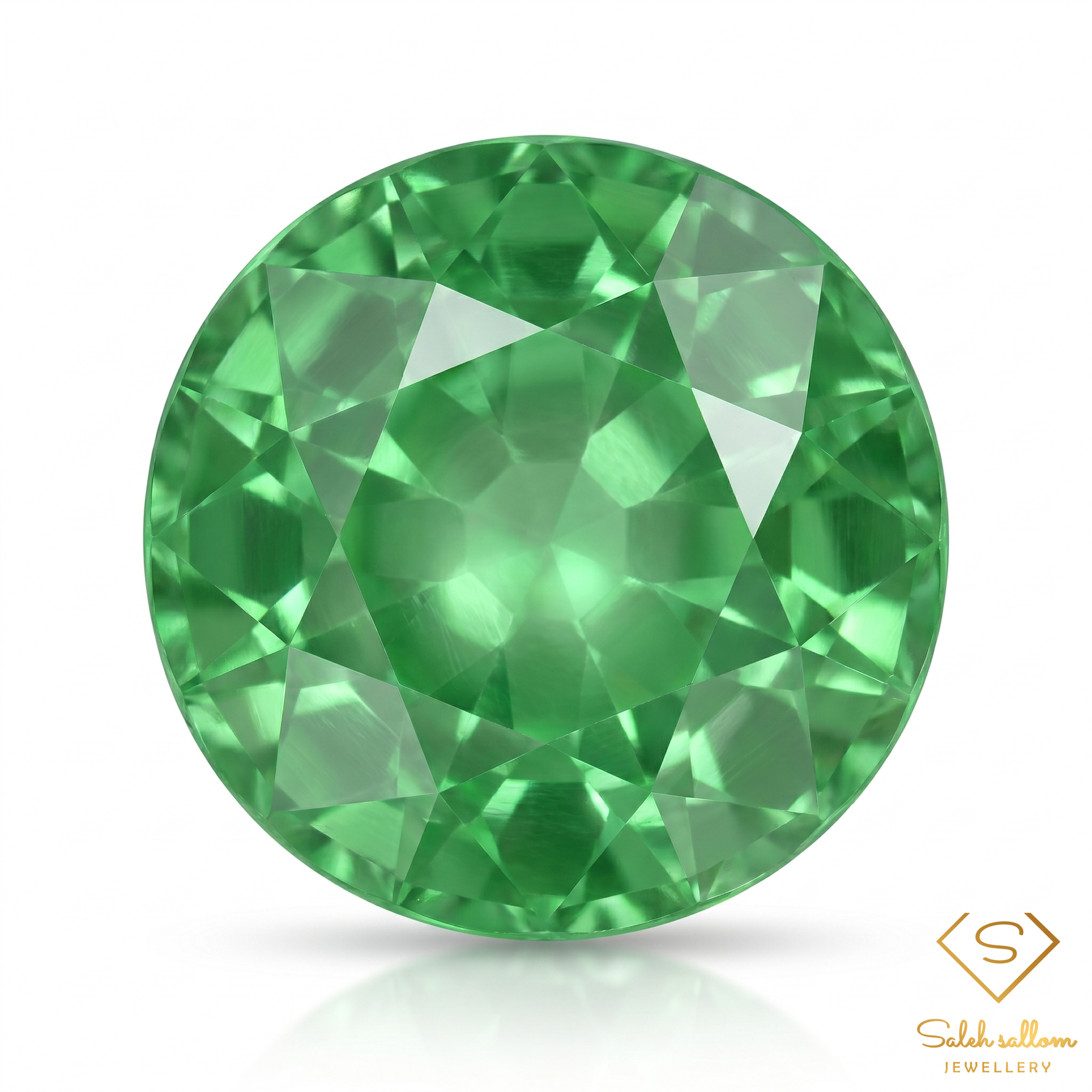 0.78 Ct Natural Green Tsavorite Garnet Round Cut Tanzania Loose Gemstone