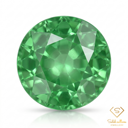 0.78 Ct Natural Green Tsavorite Garnet Round Cut Tanzania Loose Gemstone