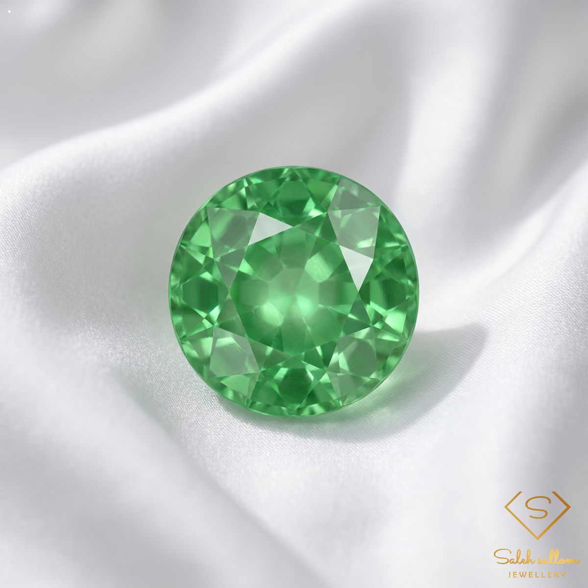 0.78 Ct Natural Green Tsavorite Garnet Round Cut Tanzania Loose Gemstone