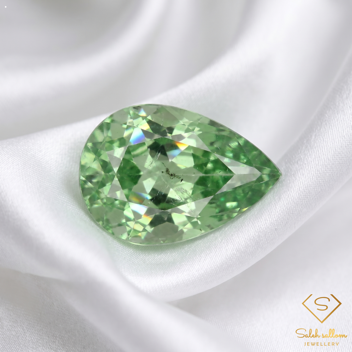 0.78 Ct Natural Green Tsavorite Garnet Pear Cut Loose Gemstone – Tanzania