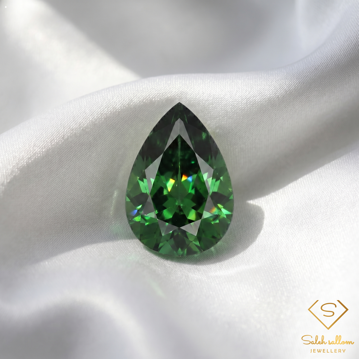 0.60 Ct Natural Green Tsavorite Garnet Pear Cut Loose Gemstone Tanzania