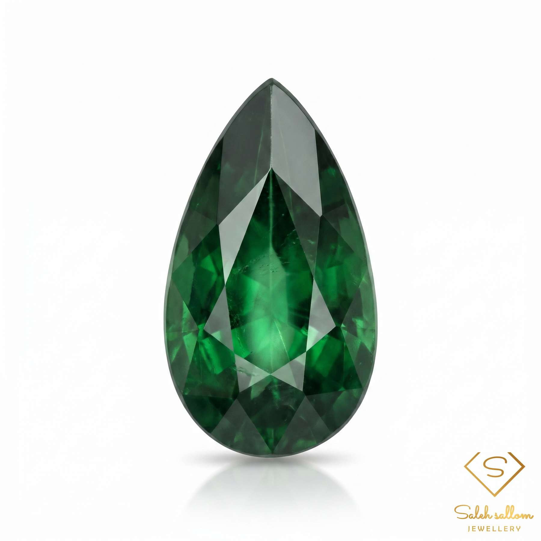 2.83 Ct Natural Green Tsavorite Garnet Pear Cut Loose Gemstone Tanzania