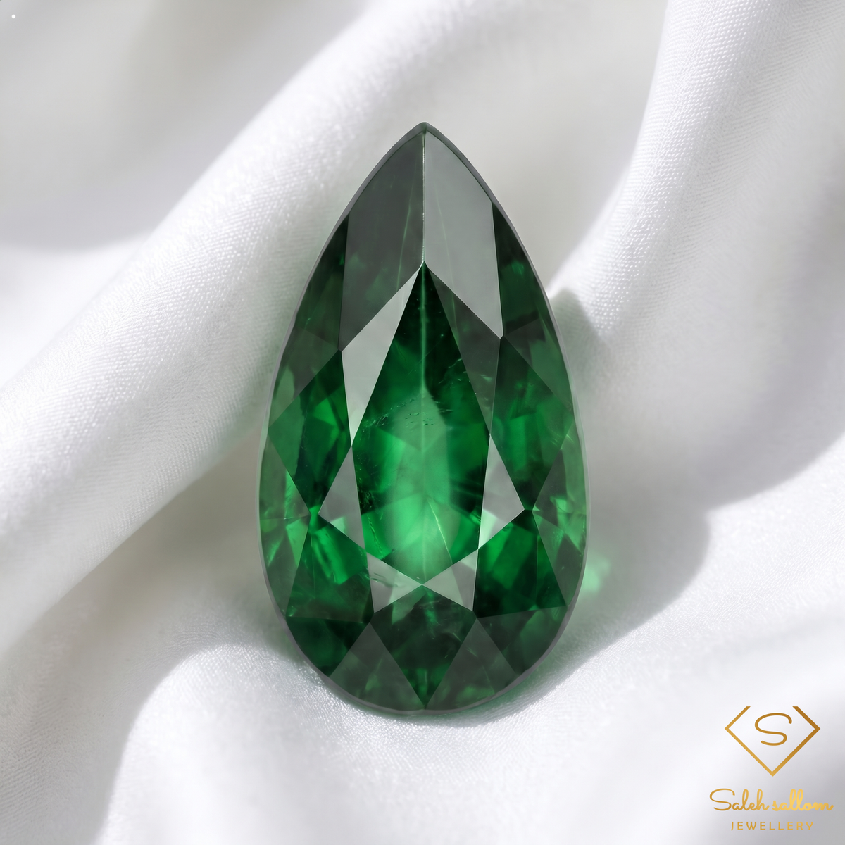 2.83 Ct Natural Green Tsavorite Garnet Pear Cut Loose Gemstone Tanzania