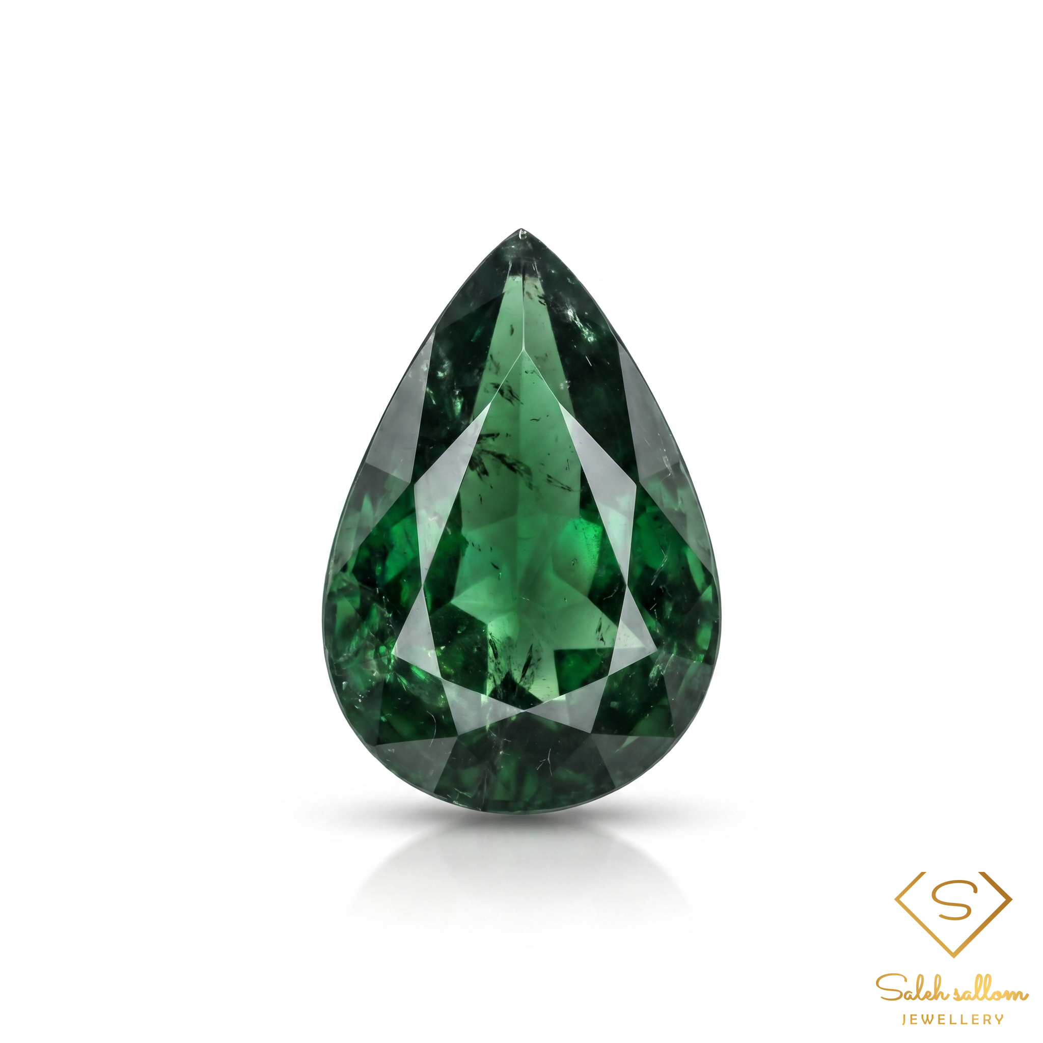 6.05 Ct Natural Green Tsavorite Garnet Pear Cut Loose Gemstone Main image