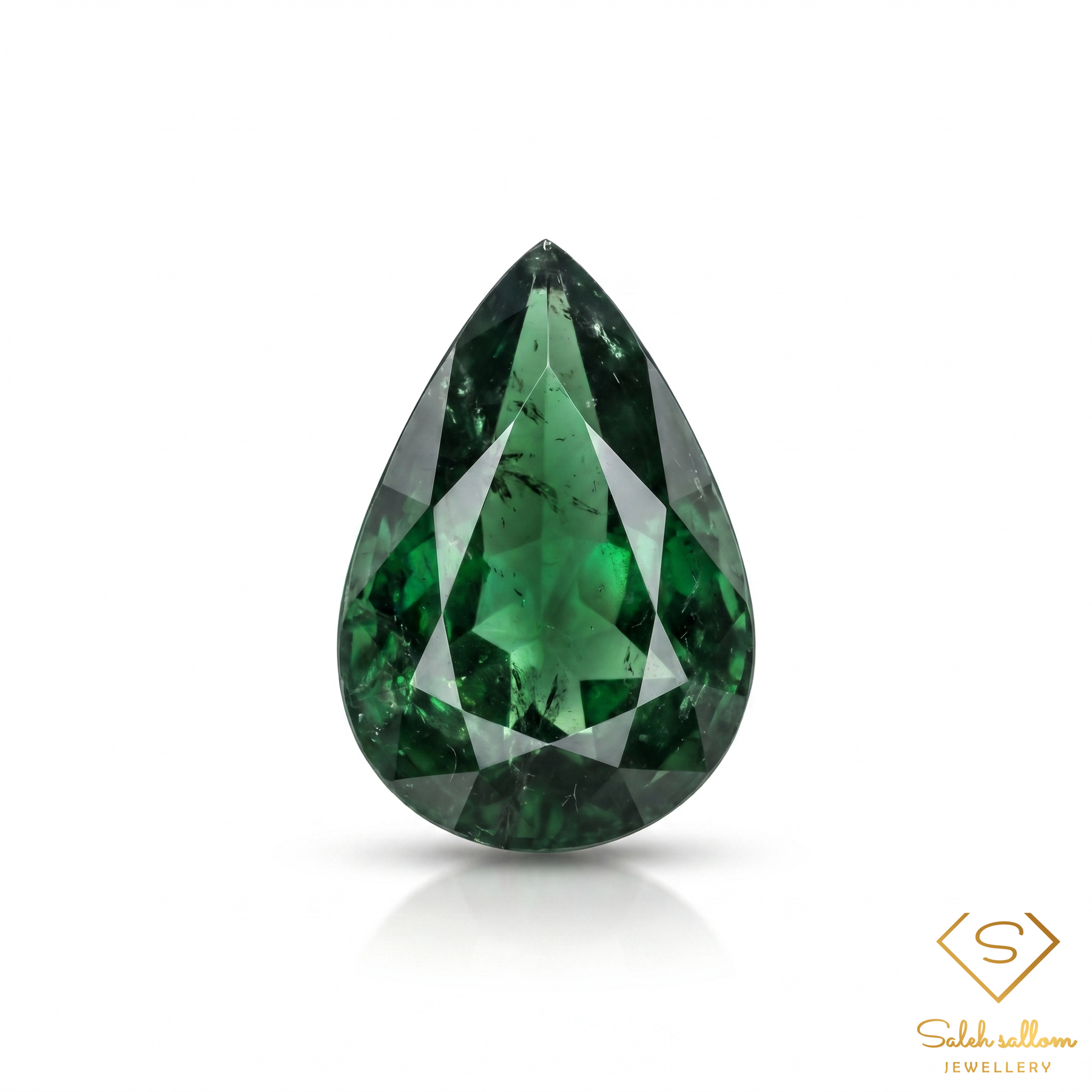 6.05 Ct Natural Green Tsavorite Garnet Pear Cut Loose Gemstone