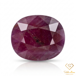 8.96 Ct Unheated Purplish Red Ruby Cushion Cut Loose Gemstone