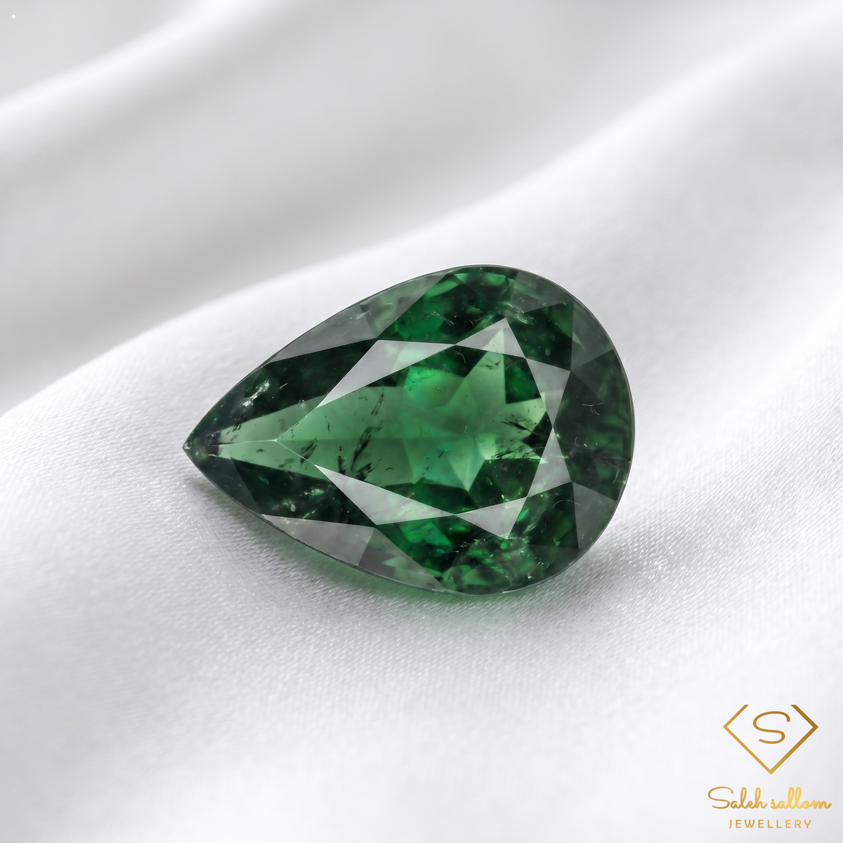 6.05 Ct Natural Green Tsavorite Garnet Pear Cut Loose Gemstone