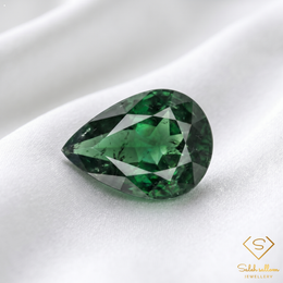 6.05 Ct Natural Green Tsavorite Garnet Pear Cut Loose Gemstone