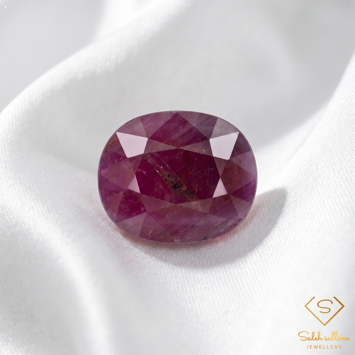 8.96 Ct Unheated Purplish Red Ruby Cushion Cut Loose Gemstone