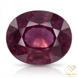 5.94 Ct Heated Purplish Red Ruby Oval Cut Loose Gemstone