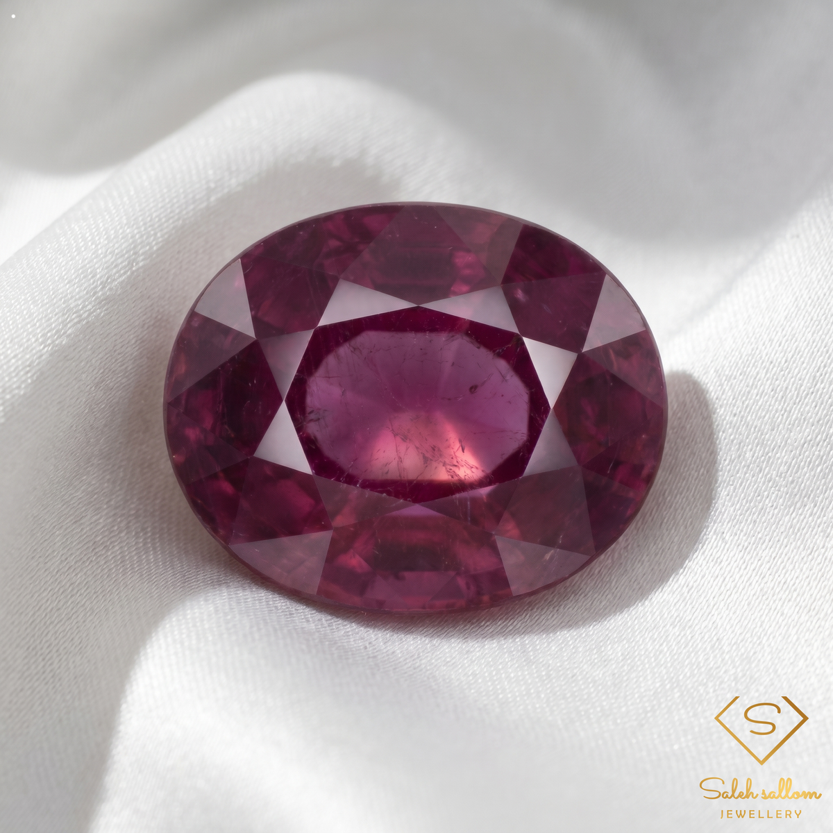 5.94 Ct Heated Purplish Red Ruby Oval Cut Loose Gemstone