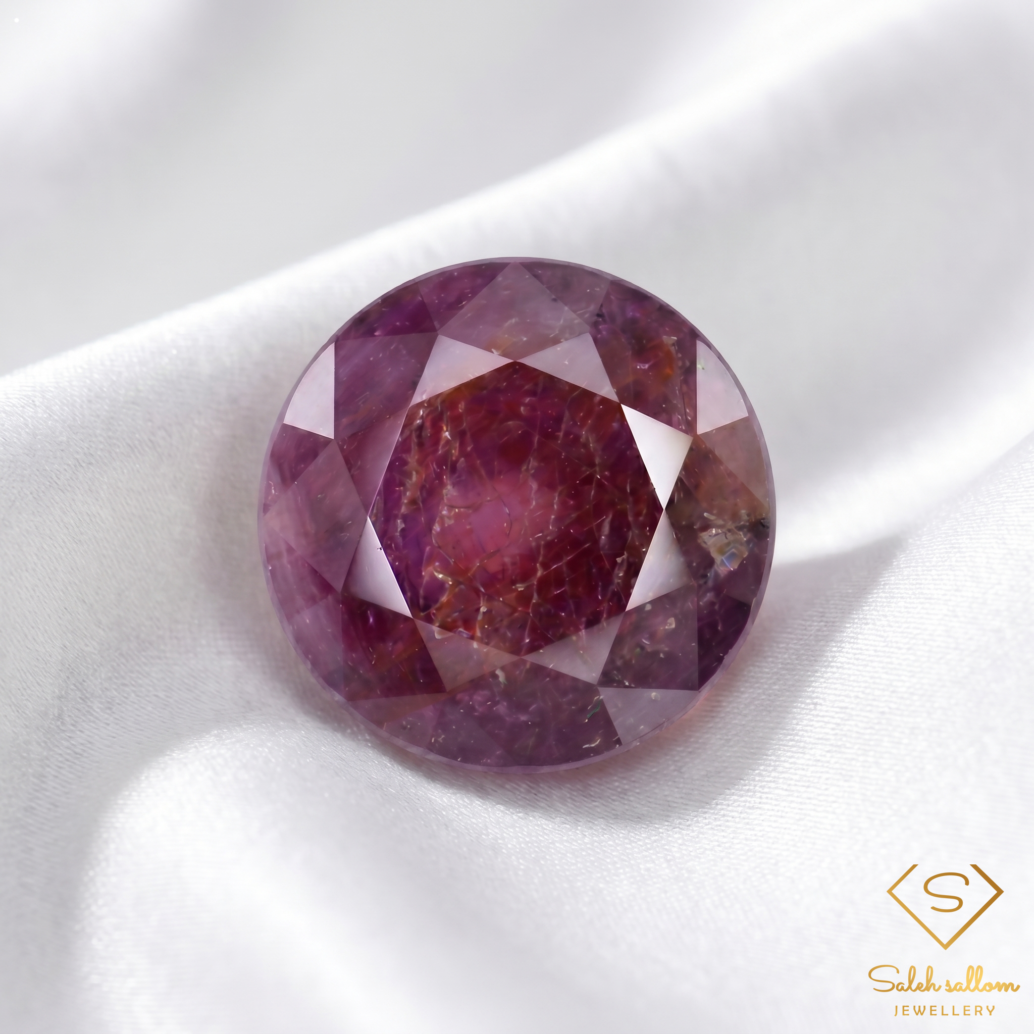 5.79 Ct Natural Purplish Red Ruby Round Cut Loose Gemstone Secondary image