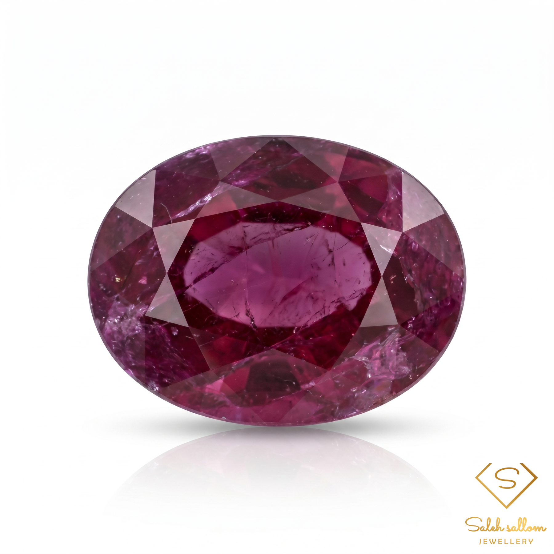 4.01 Ct Unheated Natural Purplish Red Ruby Oval Cut Loose Gemstone – Tanzania