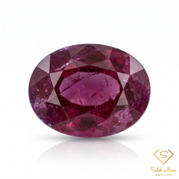 4.01 Ct Unheated Natural Purplish Red Ruby Oval Cut Loose Gemstone – Tanzania