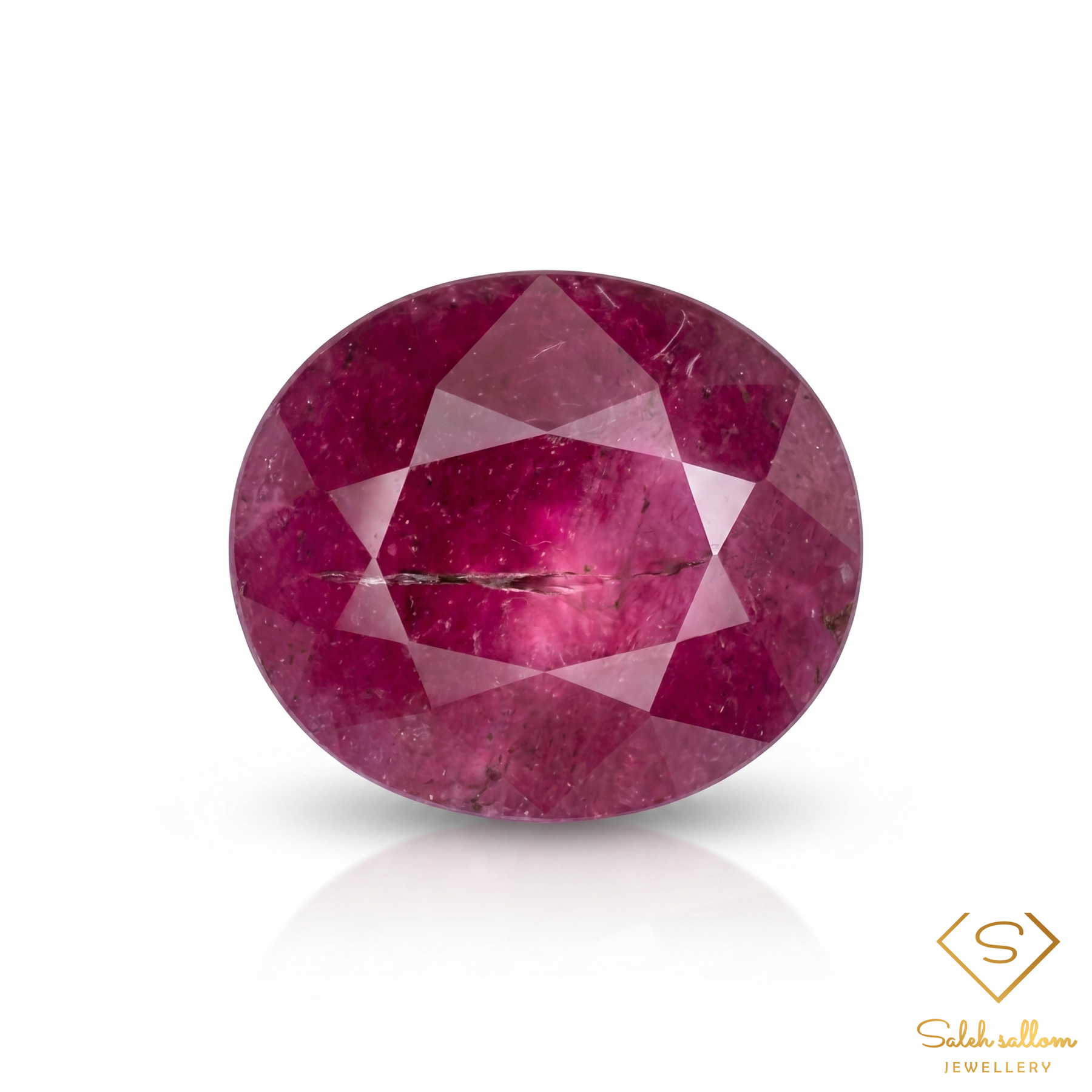 5.95 Ct Natural Pinkish Purplish Red Ruby Oval Cut Loose Gemstone