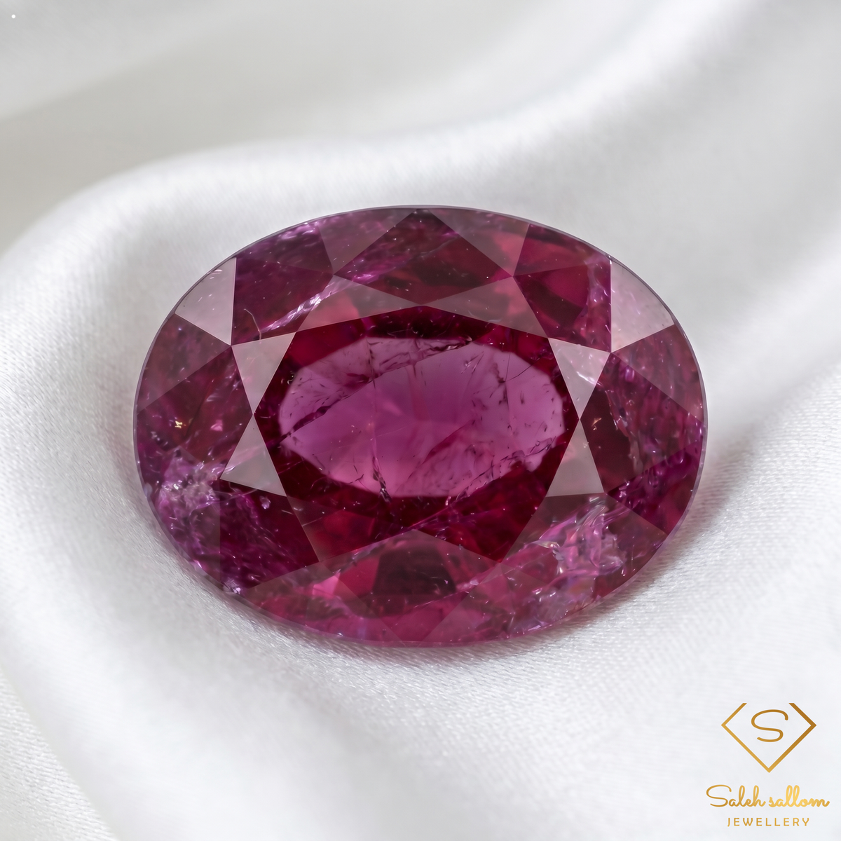 4.01 Ct Unheated Natural Purplish Red Ruby Oval Cut Loose Gemstone – Tanzania