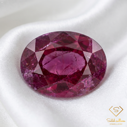 4.01 Ct Unheated Natural Purplish Red Ruby Oval Cut Loose Gemstone – Tanzania