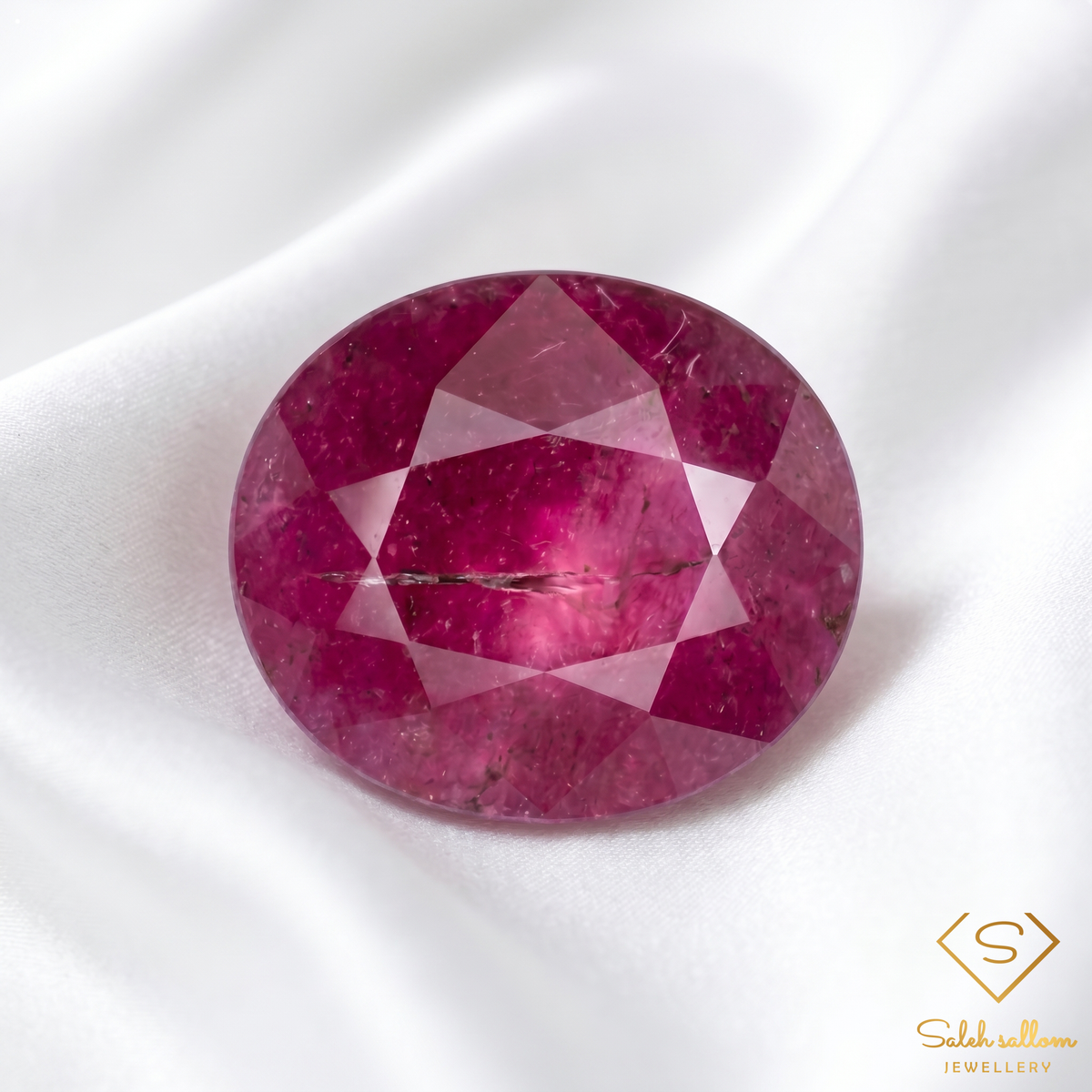 5.95 Ct Natural Pinkish Purplish Red Ruby Oval Cut Loose Gemstone