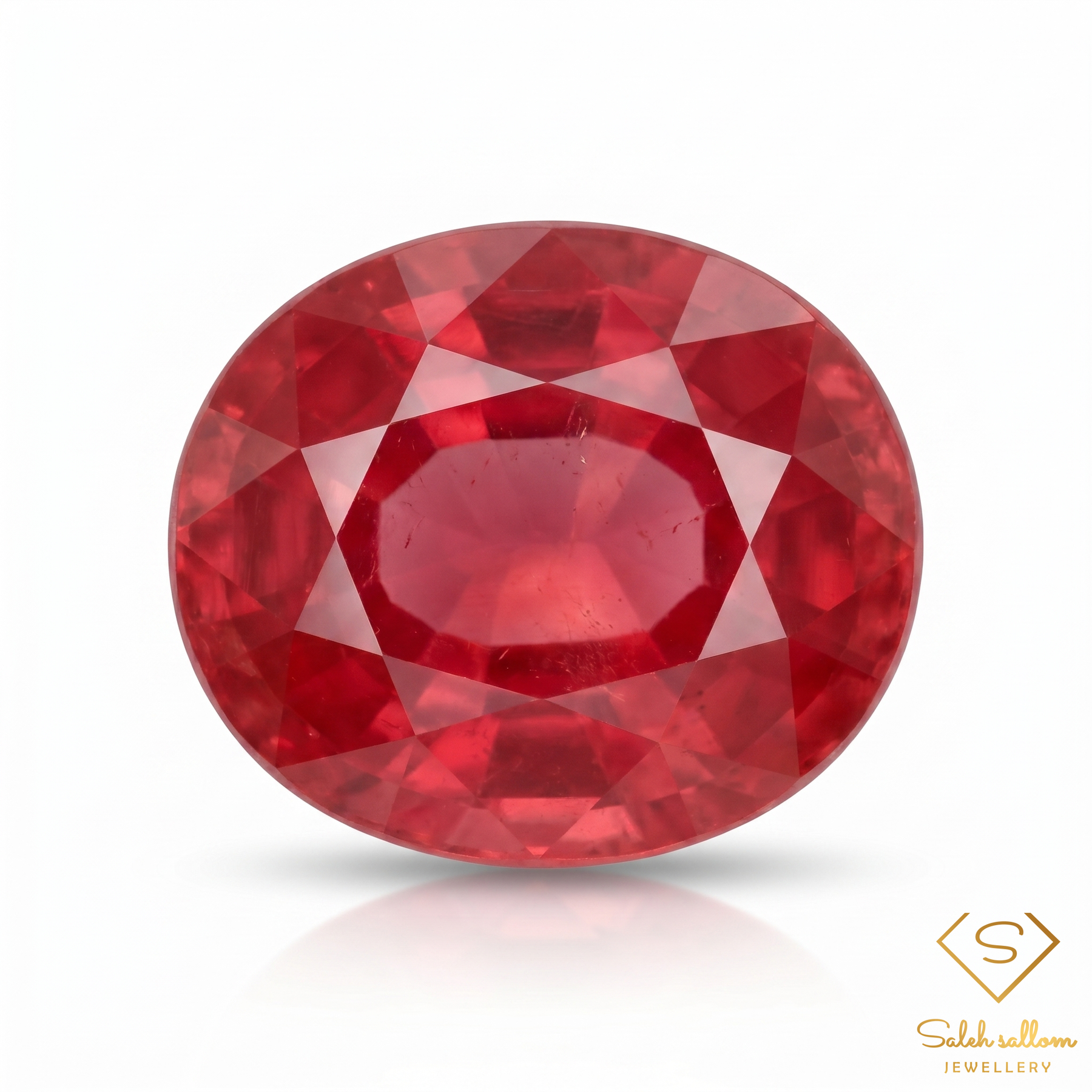 3.52 Ct Natural Pinkish Red Ruby Oval Cut Loose Gemstone – Africa