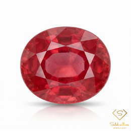 3.52 Ct Natural Pinkish Red Ruby Oval Cut Loose Gemstone – Africa