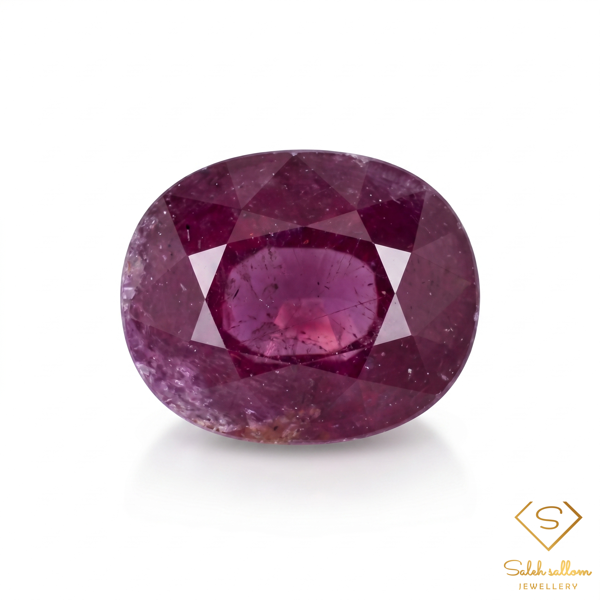 3.83 Ct Unheated Natural Purplish Red Ruby Cushion Cut Loose Gemstone – Mozambique Main image