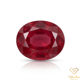 2.20 Ct Heated Natural Purplish Red Ruby Oval Cut Loose Gemstone – Myanmar
