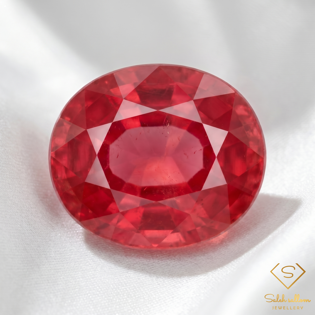 3.52 Ct Natural Pinkish Red Ruby Oval Cut Loose Gemstone – Africa
