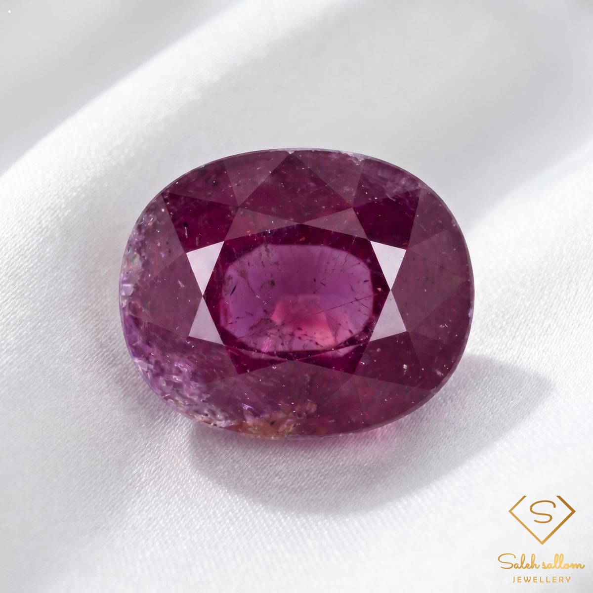 3.83 Ct Unheated Natural Purplish Red Ruby Cushion Cut Loose Gemstone – Mozambique