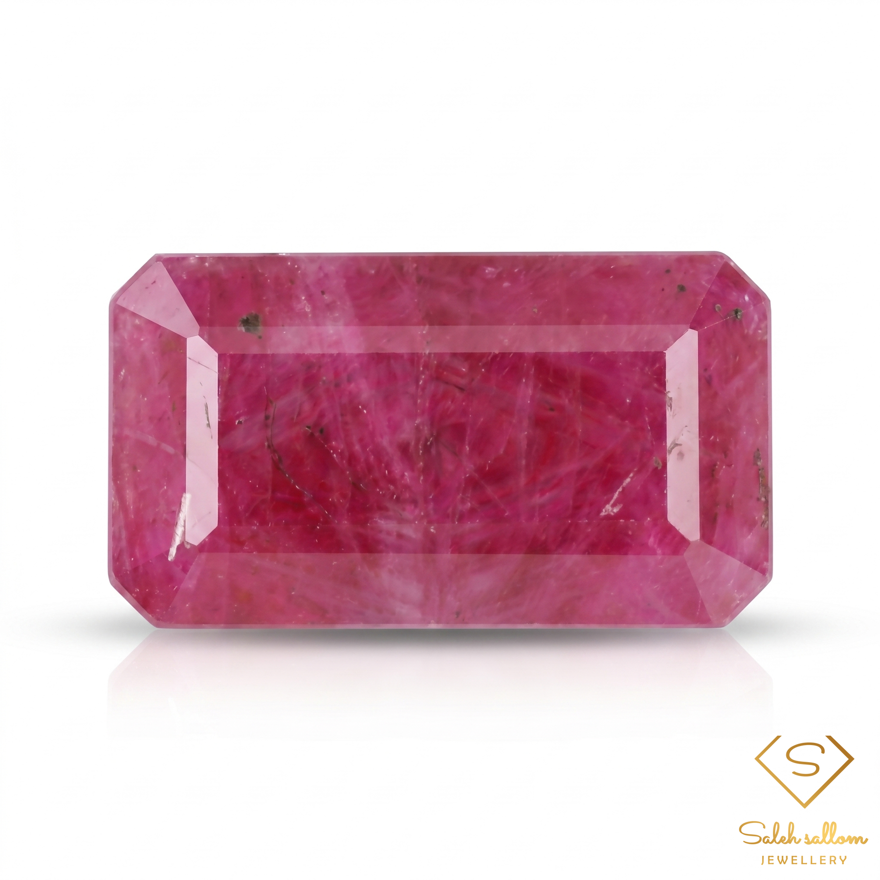 3.66 Ct Natural Pinkish Red Ruby Octagon Cut Loose Gemstone