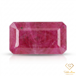 3.66 Ct Natural Pinkish Red Ruby Octagon Cut Loose Gemstone