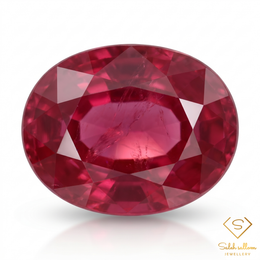 1.01 Ct Natural Red Ruby Oval Cut Loose Gemstone