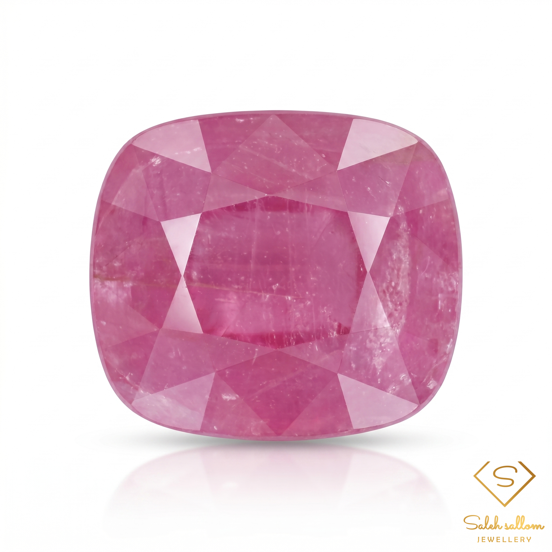 14.32 Ct Natural Pink Ruby Cushion Cut Loose Gemstone – Collector Size Ruby