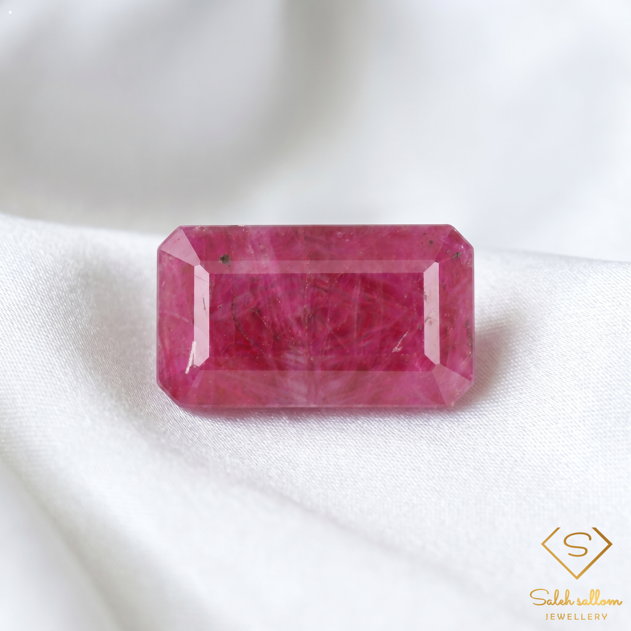 3.66 Ct Natural Pinkish Red Ruby Octagon Cut Loose Gemstone Secondary image