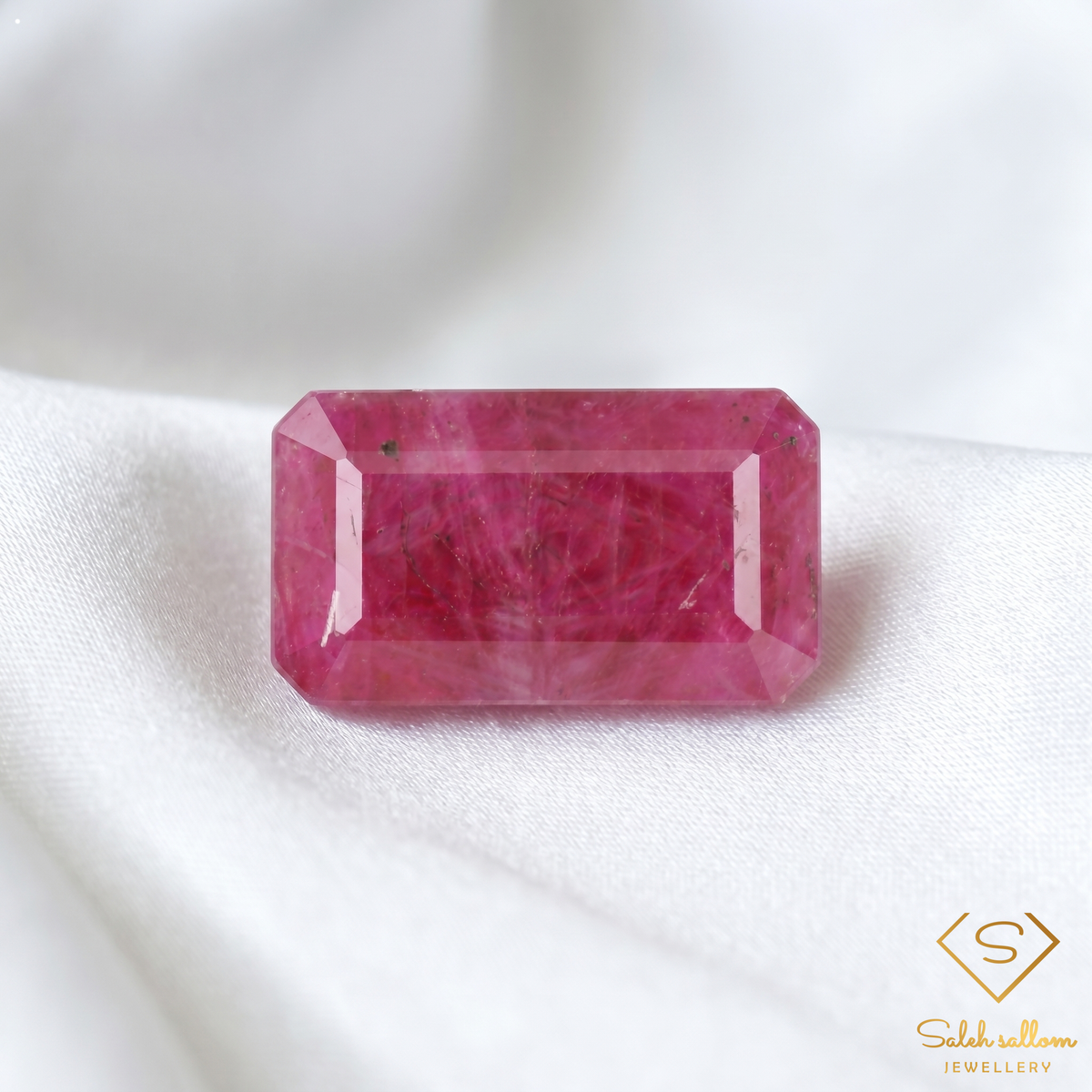 3.66 Ct Natural Pinkish Red Ruby Octagon Cut Loose Gemstone