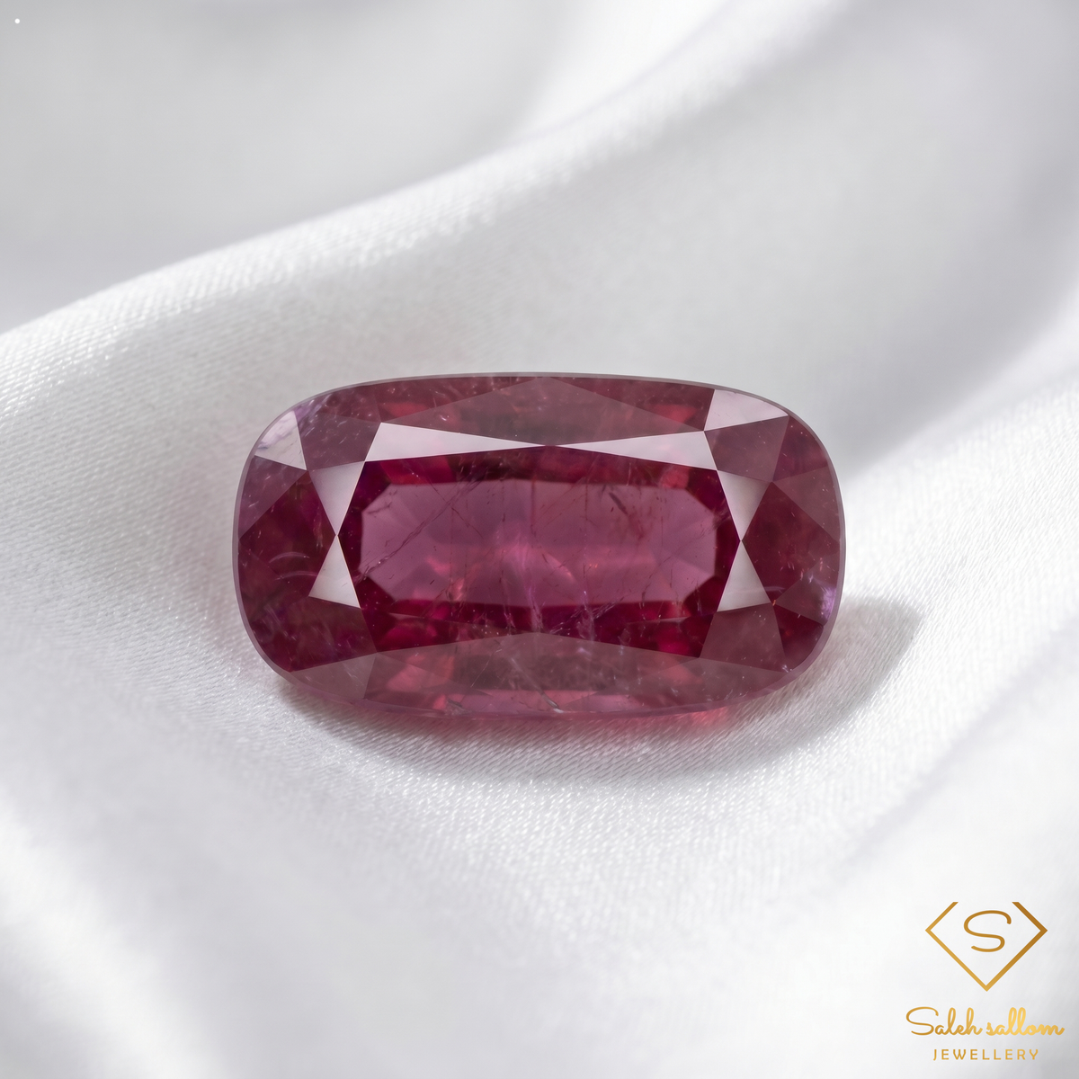 4.68 Ct Natural Ruby Cushion Cut Loose Gemstone – Pinkish Red Ruby